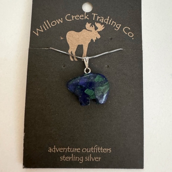 Willow Creek Trading Co-Necklace and Earring Pairs of Bear Stone Pendant Vintage - Picture 3 of 9